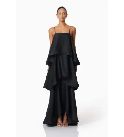 Elliatt Tilly Tiered Maxi Dress Black Size AU 8 for rent on The Volte - image 1