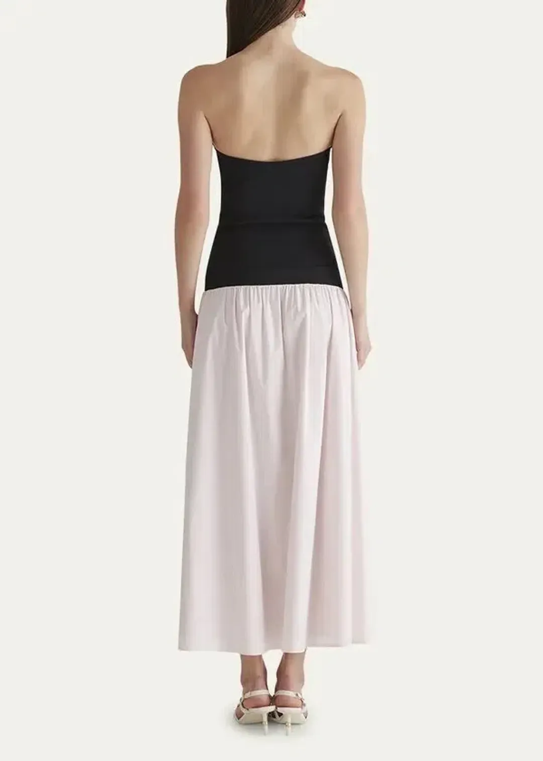 Anna Quan Amyra Strapless Midi Dress Peony Pink Size 6 for rent on The Volte - main image