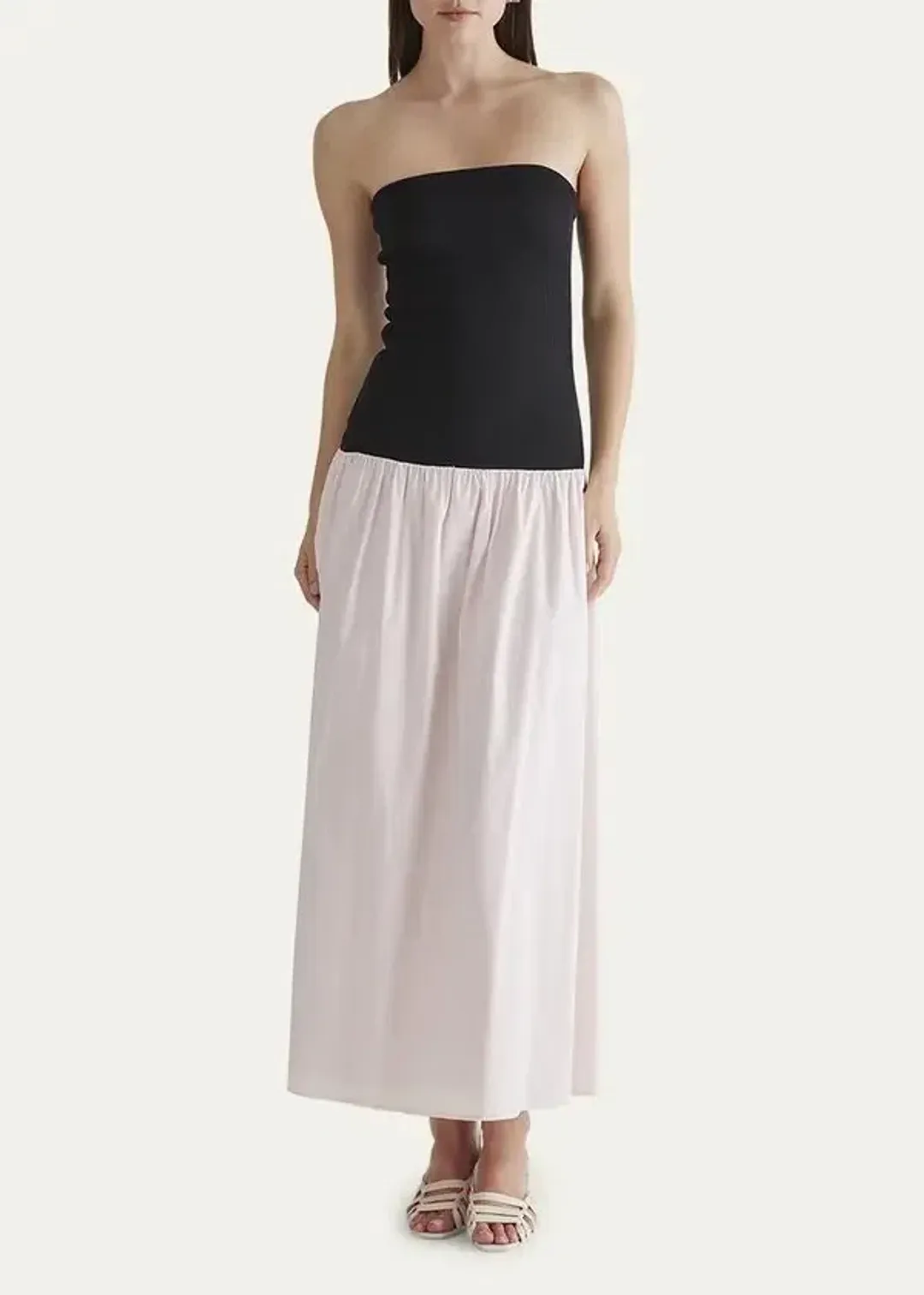 Anna Quan Amyra Strapless Midi Dress Peony Pink Size 6 for rent on The Volte - main image