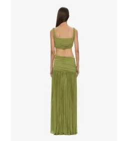 Christopher Esber Orion Separation Gown Green Olive Size AU 8 for rent on The Volte - image 3