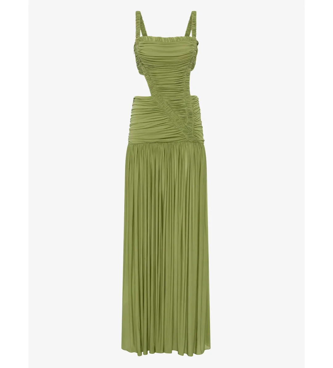 Christopher Esber Orion Separation Gown Green Olive Size AU 8 for rent on The Volte - main image