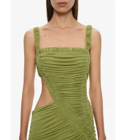 Christopher Esber Orion Separation Gown Green Olive Size AU 8 for rent on The Volte - image 4