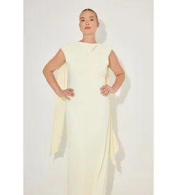Odd Muse The Ultimate Muse Drape Back Maxi Dress Butter Cream Size 8 for rent on The Volte - image 2