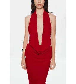 MISHA Vanessa Jersey Maxi Dress Cherry Size XS / AU 6 for rent on The Volte - image 4