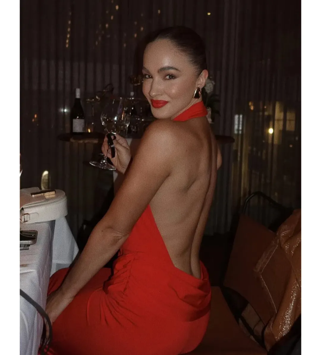 MISHA Vanessa Jersey Maxi Dress Cherry Size XS / AU 6 for rent on The Volte - main image