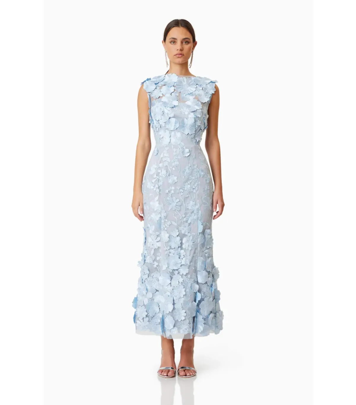 Elliatt Selene Cocktail Midi Dress Blue Size AU 4 for rent on The Volte - main image