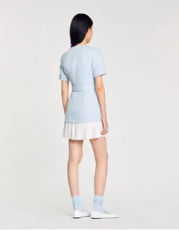 Sandra Joie Mini Dress Sky Blue Size 38 / AU 10 for rent on The Volte - image 3