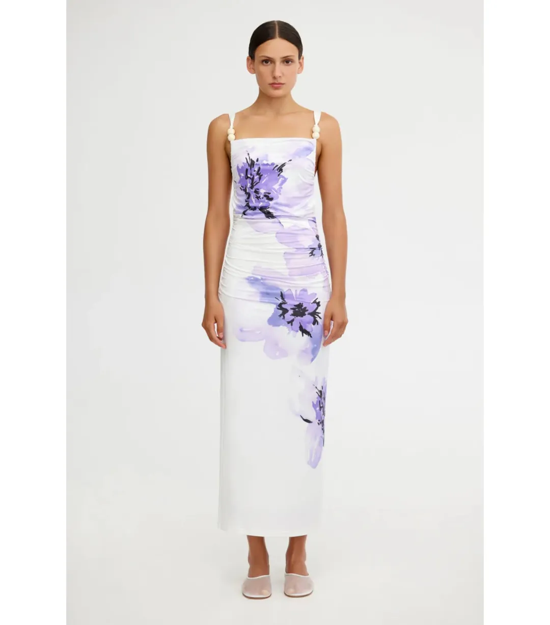 Significant Lena Midi Dress in Pearl Botanic Size AU 8 for rent on The Volte - main image