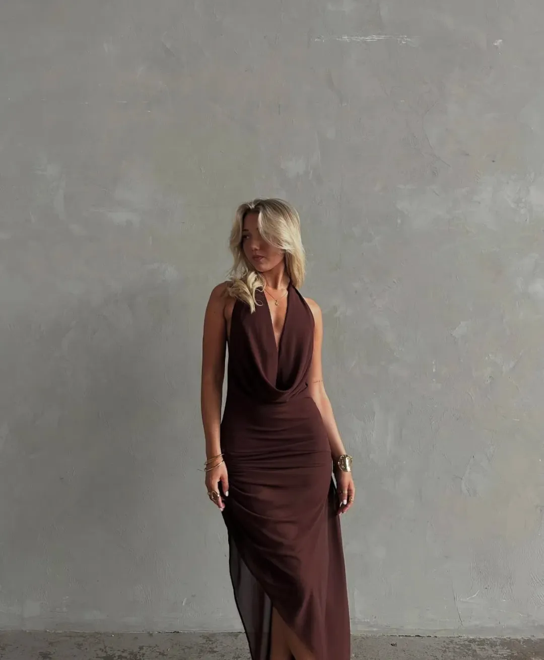 Natalie Rolt Anastasia Mini Dress in Espresso Size 1 / AU 8 for rent on The Volte - main image