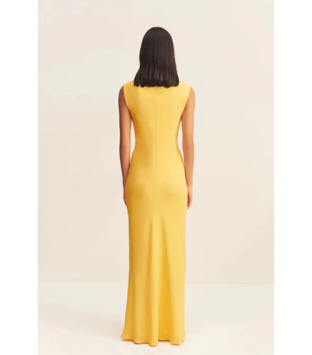 Shona Joy Pierce Sleeveless Maxi Dress in Sunflower Size AU 8 for rent on The Volte - main image