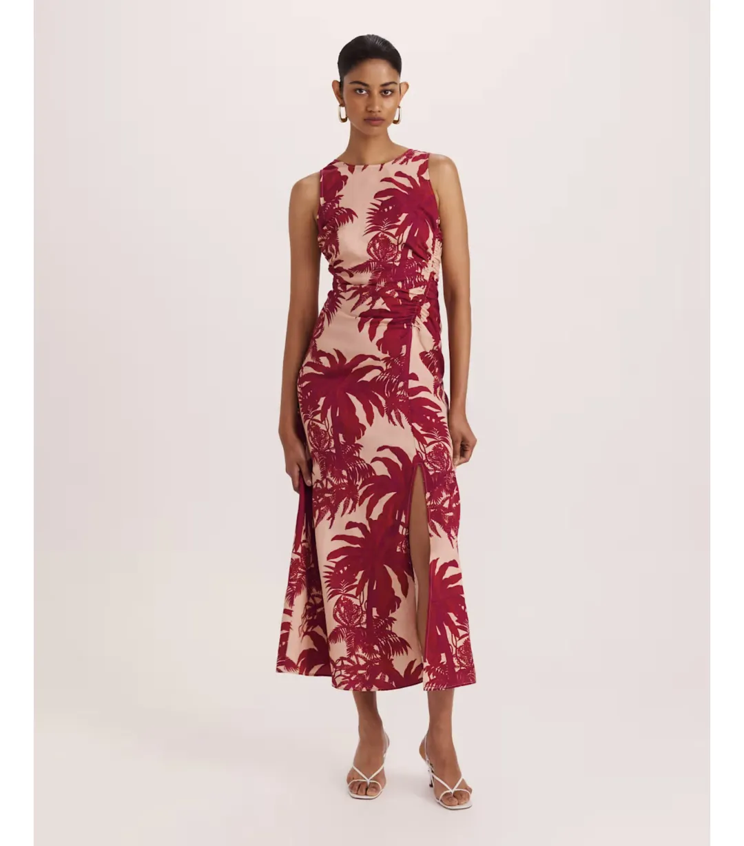 Saba Brielle Midi Dress Red Multi Size AU 12  for rent on The Volte - main image