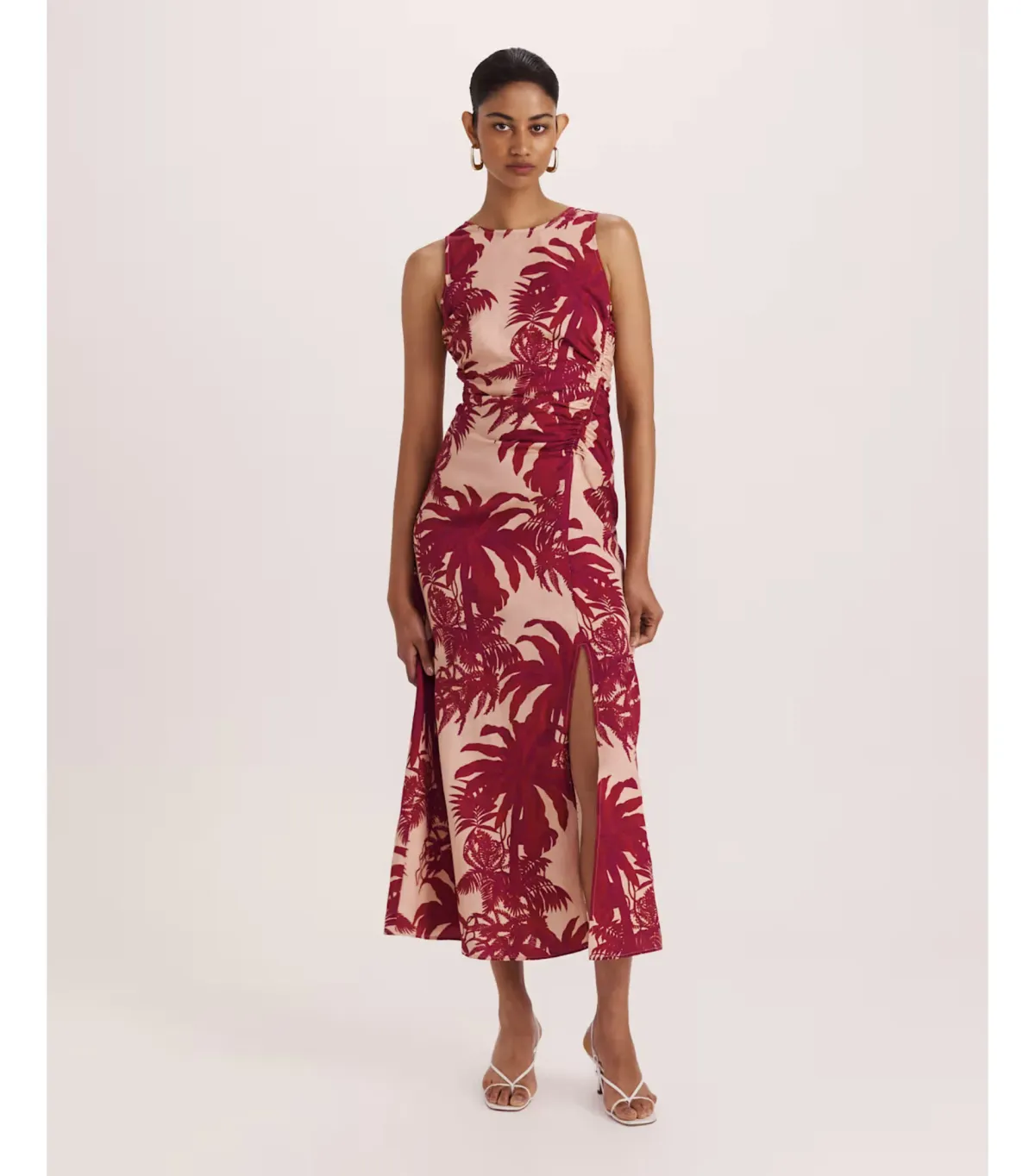 Saba Brielle Midi Dress Red Multi Size AU 12  for rent on The Volte - main image