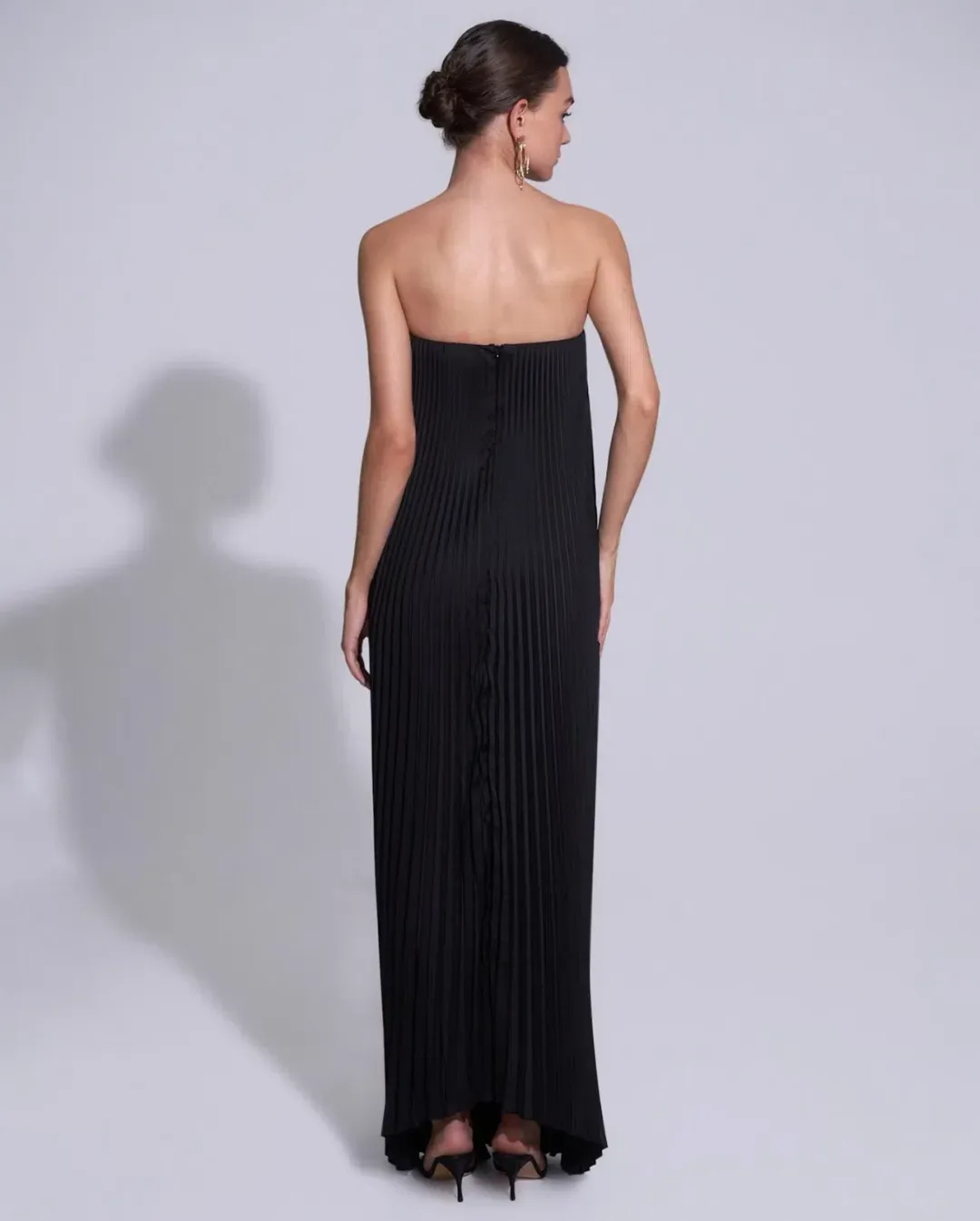 L’Idee Black Tie Maxi Gown in Noir Size AU 8 for rent on The Volte - main image