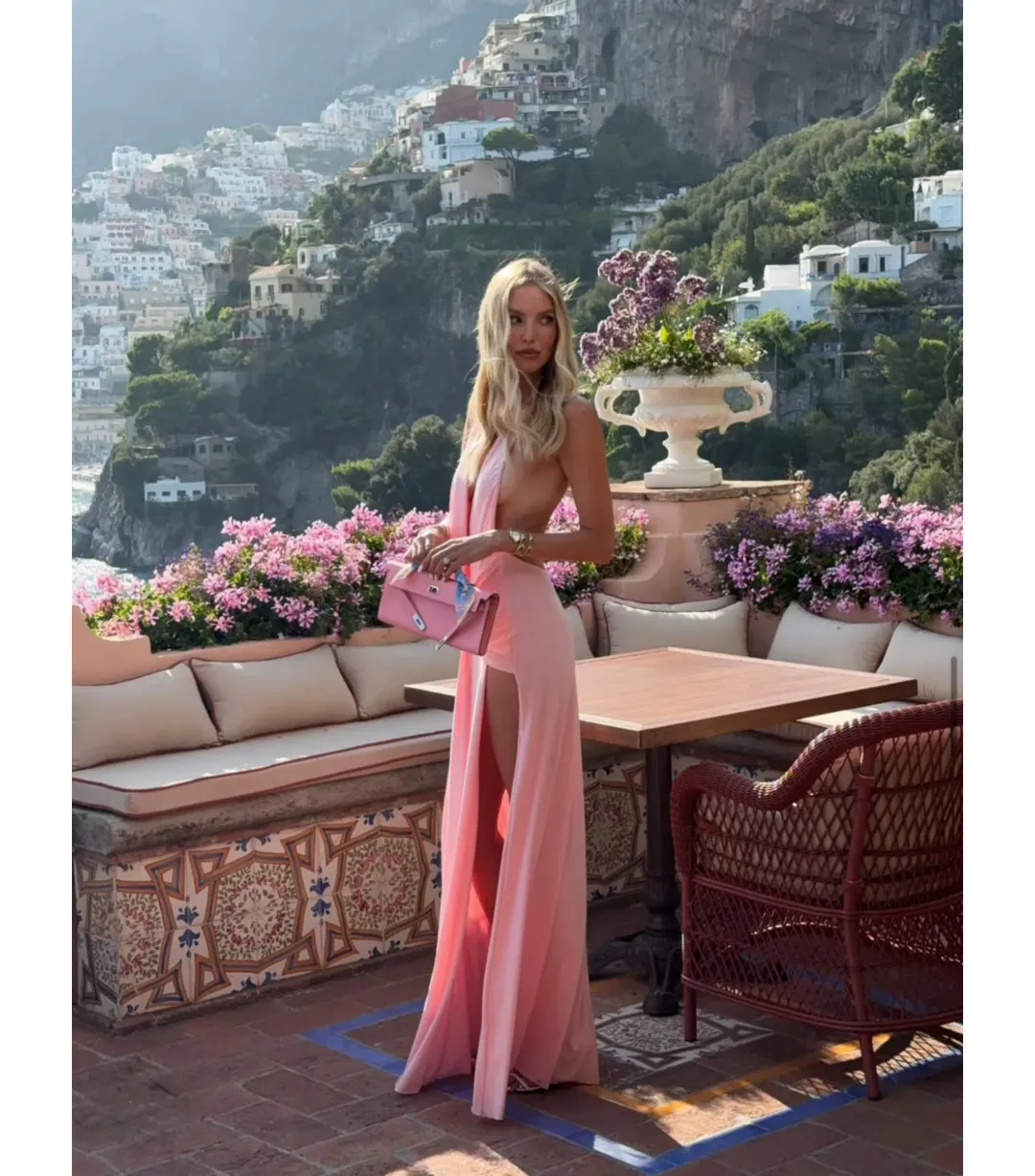 Natalie Rolt Winona Maxi Gown Blossom Pink Size 1 / AU 8 for rent on The Volte - main image