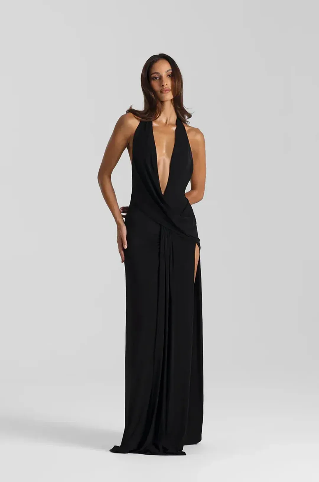 Natalie Rolt Winona Gown Black Size 1 / 8 AU for rent on The Volte - main image