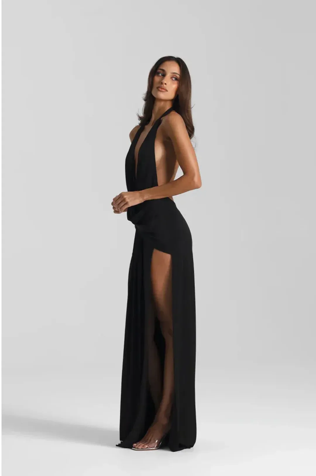 Natalie Rolt Winona Gown Black Size 1 / 8 AU for rent on The Volte - main image
