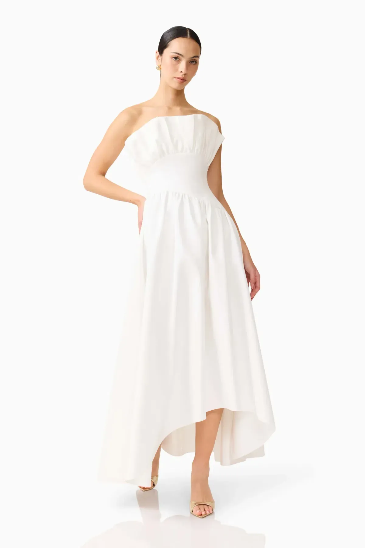 Elliatt Laurel Sleeveless Maxi Dress White Size L / Au 12 for rent on The Volte - main image
