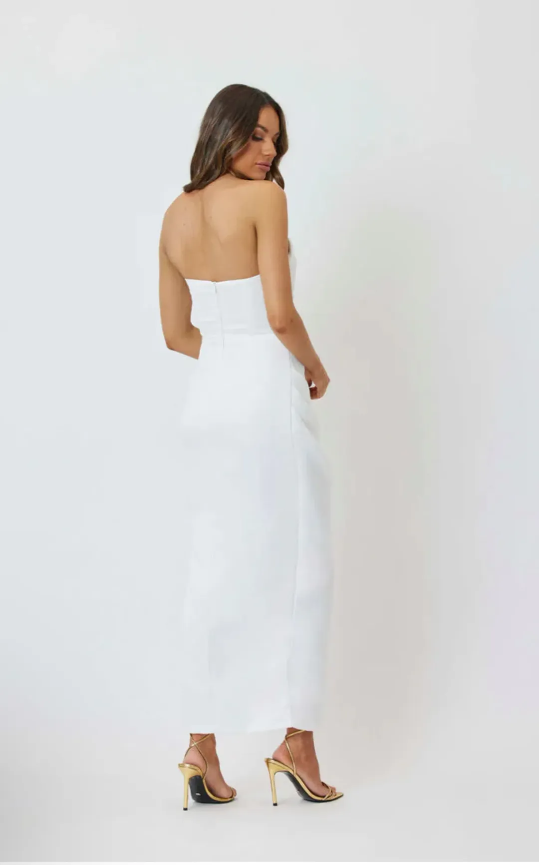 Bianca & Bridgett Evelyn Dress White Size 16  for rent on The Volte - main image