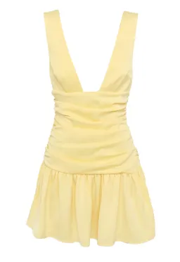 Sasha Therse Flora Mini Dress Yellow Size S/Au 8 for rent on The Volte - image 5