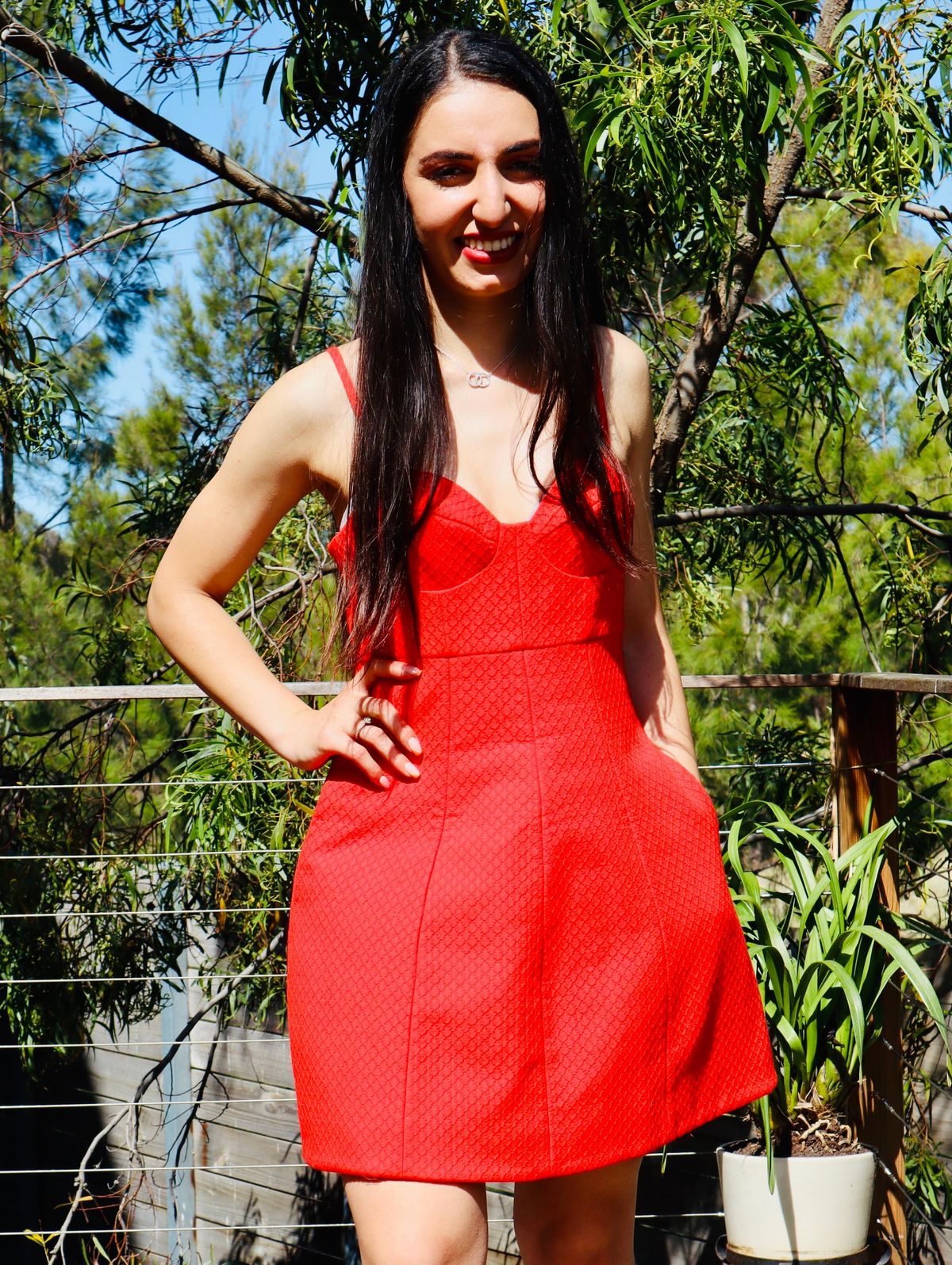 Kookai RED MAGIC dress SIZE 8-10 for rent on The Volte - main image