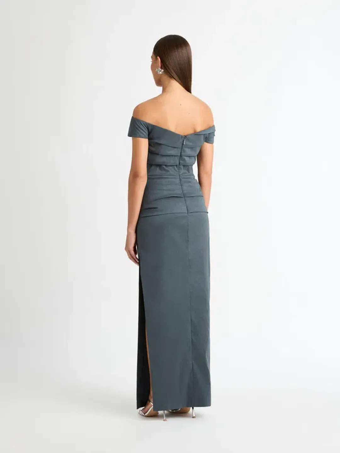 Sheike Elissa Gown Grey Size 18 for rent on The Volte - main image