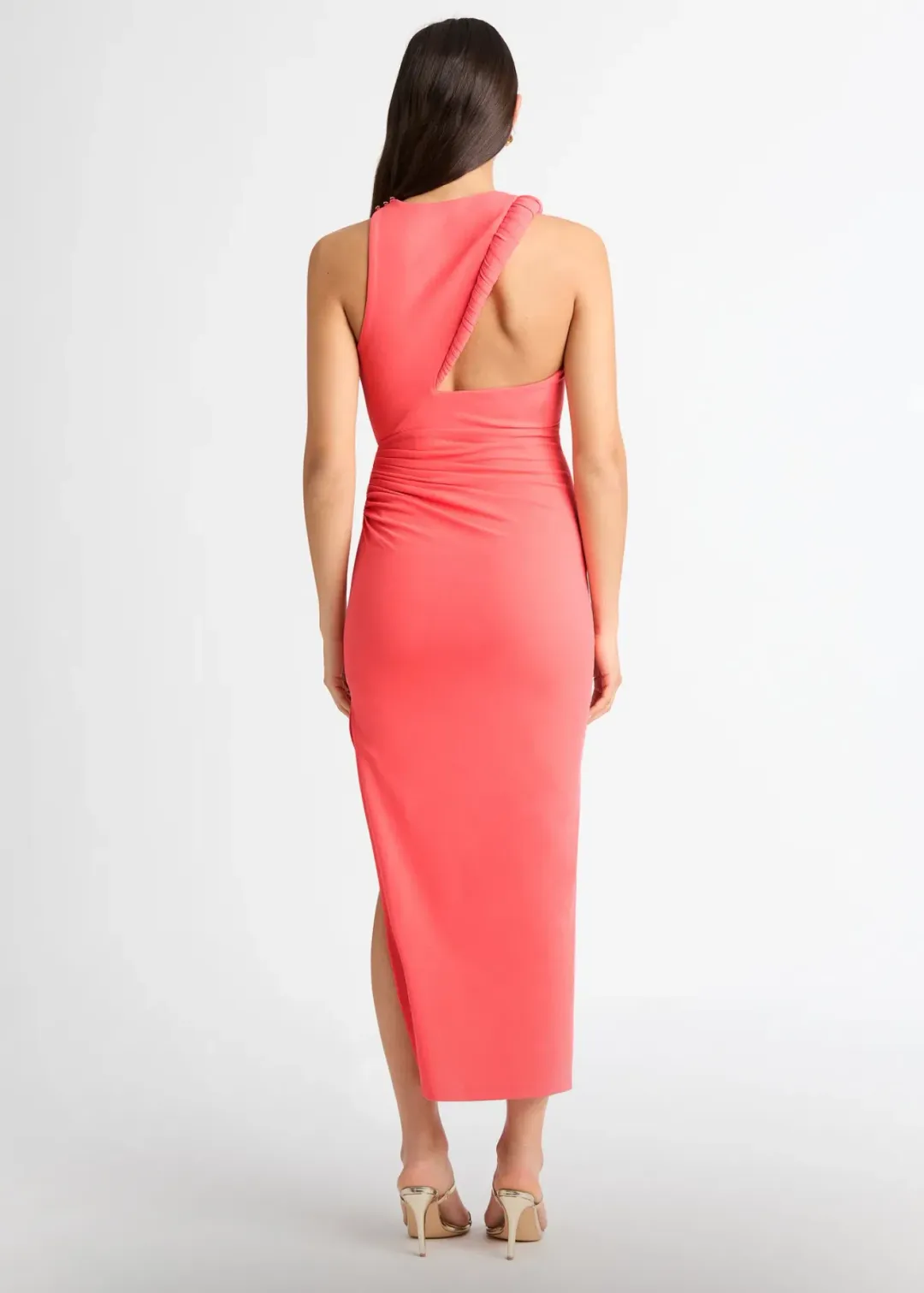 Sheike Portland Midi Dress Peach  Size 18  for rent on The Volte - main image
