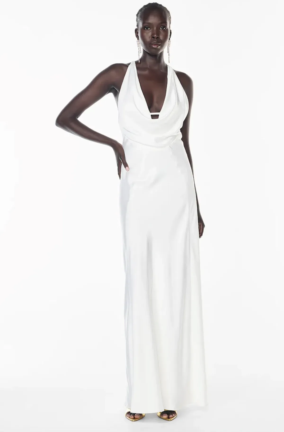 Manning Cartell CHARMED COWL SLIP DRESS in White AU 8 for rent on The Volte - main image