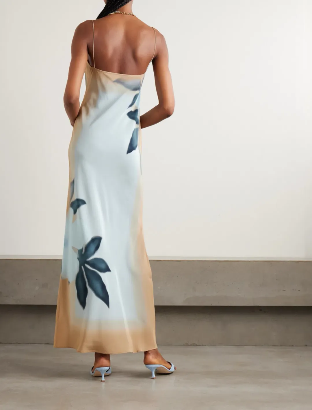 Sir The Label Serene Slip Maxi Dress Sequoia Blue Floral Size 3/AU 12 for rent on The Volte - main image