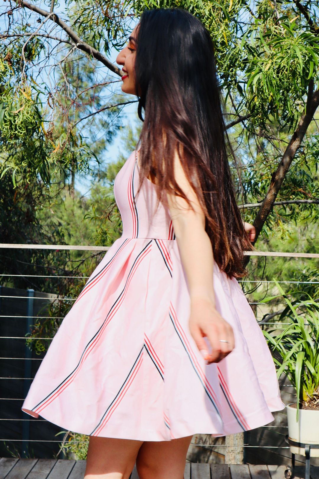 Mossman Baby Doll Mini Dress Pink Size 8 for rent on The Volte - main image