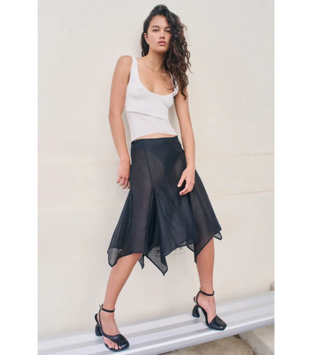 Hansen and Gretel Miller Knee Length Skirt Black Size AU 6 for rent on The Volte - main image