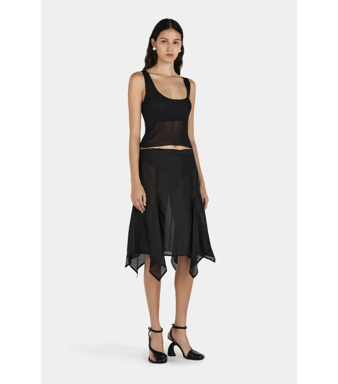 Hansen and Gretel Miller Knee Length Skirt Black Size AU 6 for rent on The Volte - main image