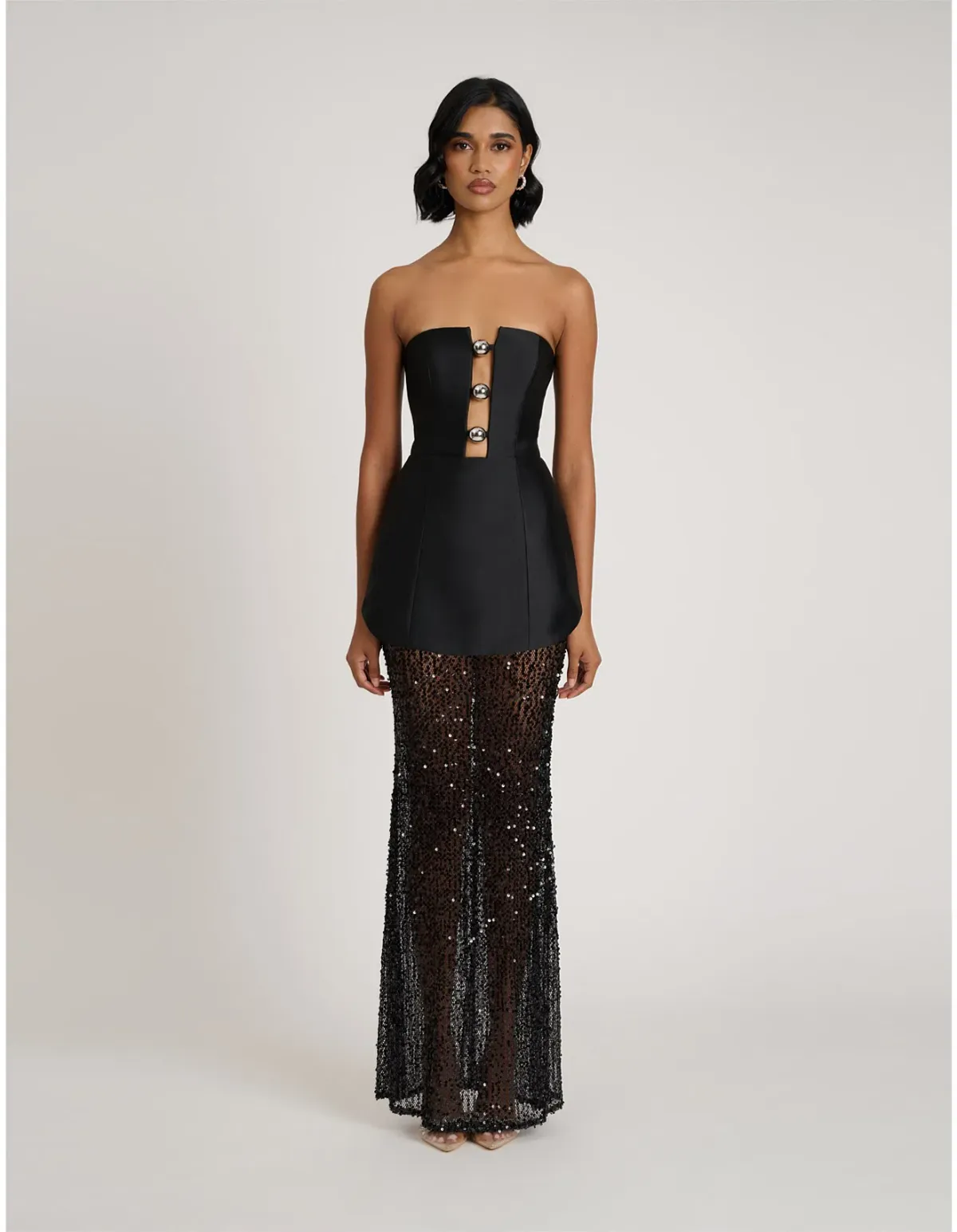Eliya the Label Nerissa Maxi Dress Black Size AU 14 for rent on The Volte - main image