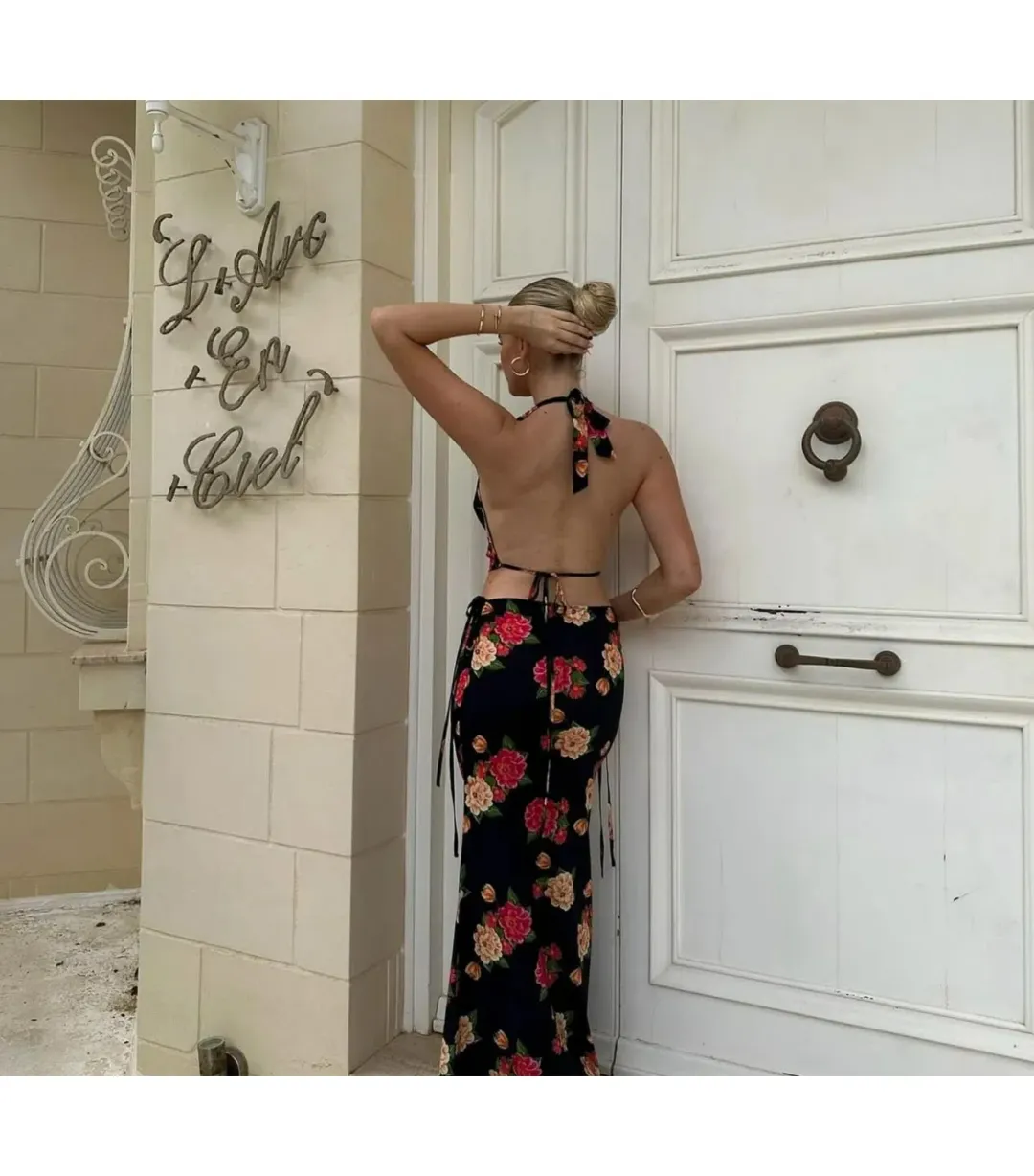 Vdm The Label Romy Top and Evvy Skirt Set in Camellia Size AU 10 for rent on The Volte - main image