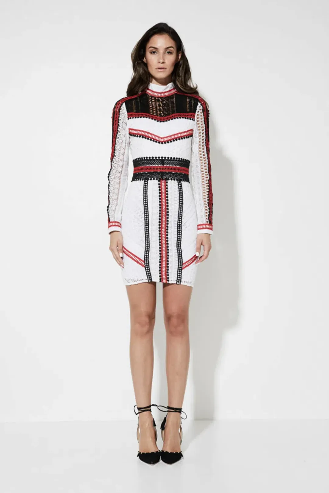 Mossman The Long and Winding Road Lace Dress Multi Size 8 for rent on The Volte - main image