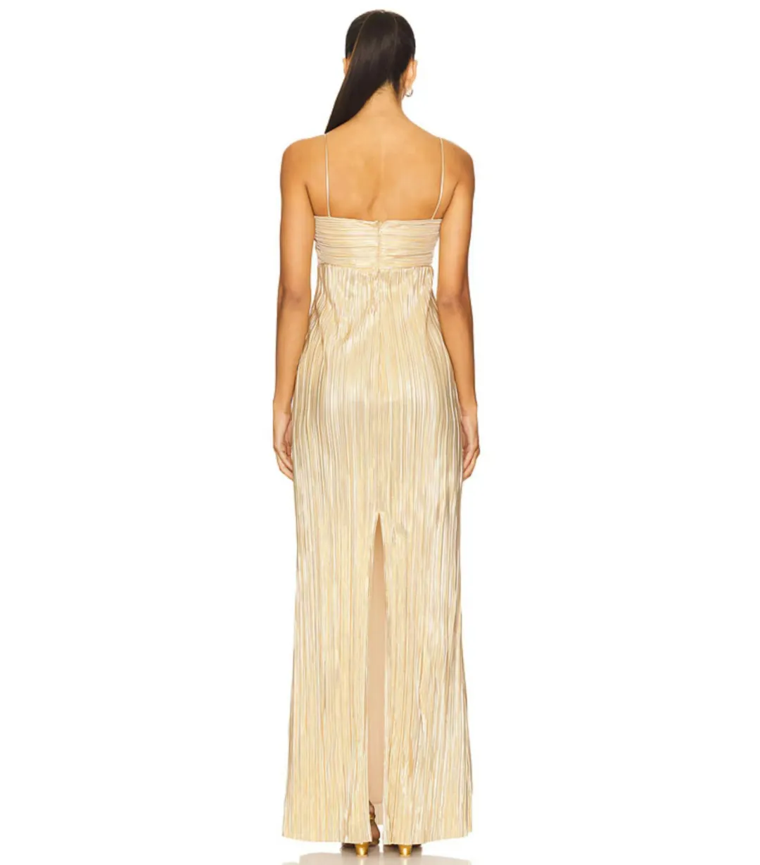 Lovers + Friends May Maxi Gown Gold Size AU 6  for rent on The Volte - main image