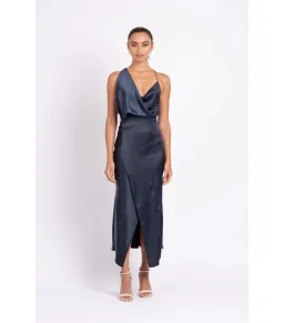 One Fell Swoop Muse Midi Dress Navy Size AU 10 for rent on The Volte - image 1