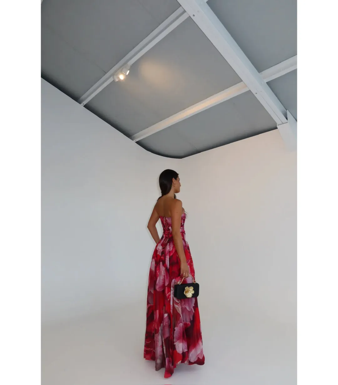 Aje Flora Maxi Gown Prismatic Floral Red Size AU 8 for rent on The Volte - main image