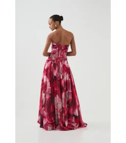 Aje Flora Maxi Gown Prismatic Floral Red Size AU 8 for rent on The Volte - image 3