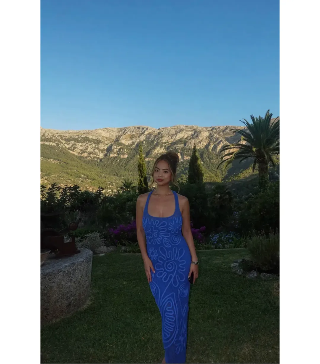 Cult Gaia Nissa Knit Midi Dress Blue Size AU 8 for rent on The Volte - main image