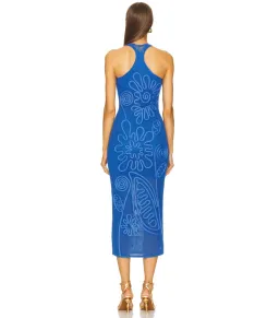 Cult Gaia Nissa Knit Midi Dress Blue Size AU 8 for rent on The Volte - image 3