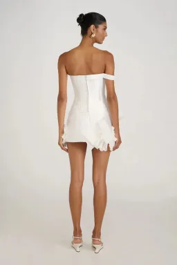 Eliya the Label Jenaya Top & Kerrie Skirt Set White Size 8  for rent on The Volte - image 4