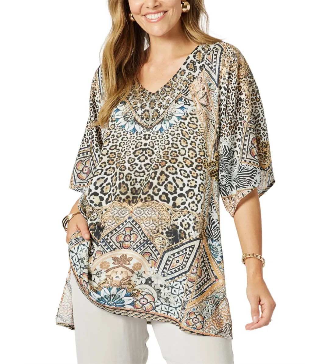 Hammock and Vine Emerson Top Animal Print Size AU 8 for rent on The Volte - main image