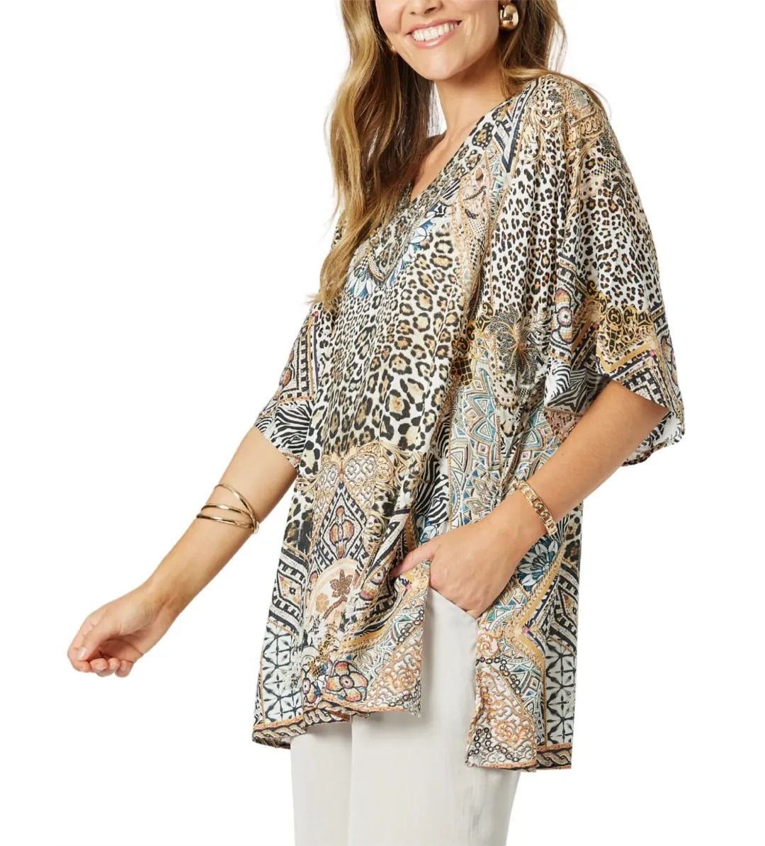 Hammock and Vine Emerson Top Animal Print Size AU 8 for rent on The Volte - main image