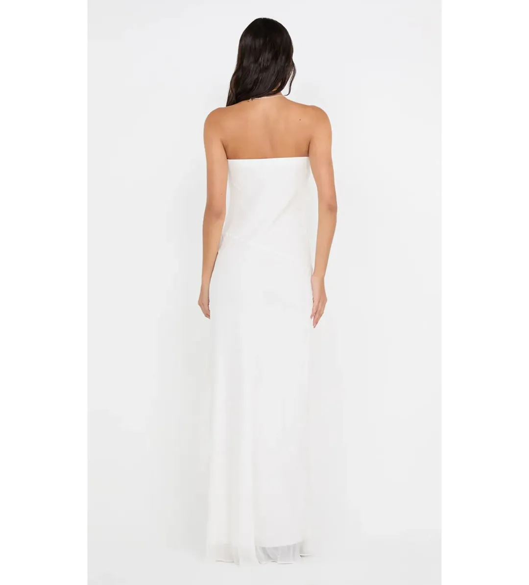 Bec & Bridge Soneva Strapless Maxi Dress Ivory Size AU 8 for rent on The Volte - main image
