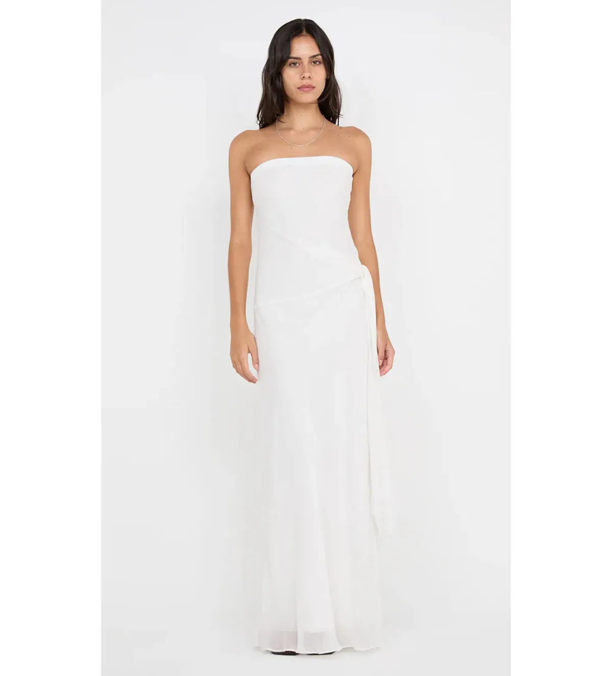 Bec & Bridge Soneva Strapless Maxi Dress Ivory Size AU 8 for rent on The Volte - main image
