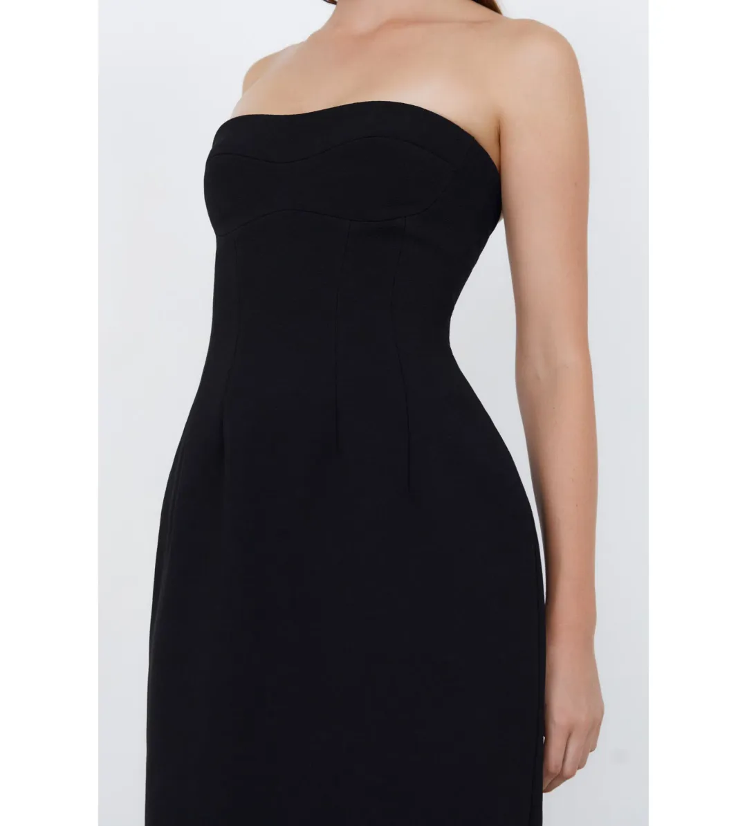 Capsule WD Strapless Column Maxi Dress Black Size AU 12 for rent on The Volte - main image