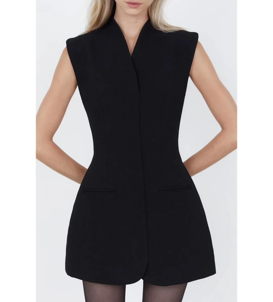 Capsule WD Cross Mini Dress Black Size AU 12 for rent on The Volte - main image