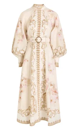 Zimmermann Hypnotic Buttoned Midi Dress White Peony Size 3 au 14 for rent on The Volte - image 2