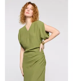 Sass & Bide Ivy Dance Midi Dress in Khaki Size AU 8 for rent on The Volte - image 2