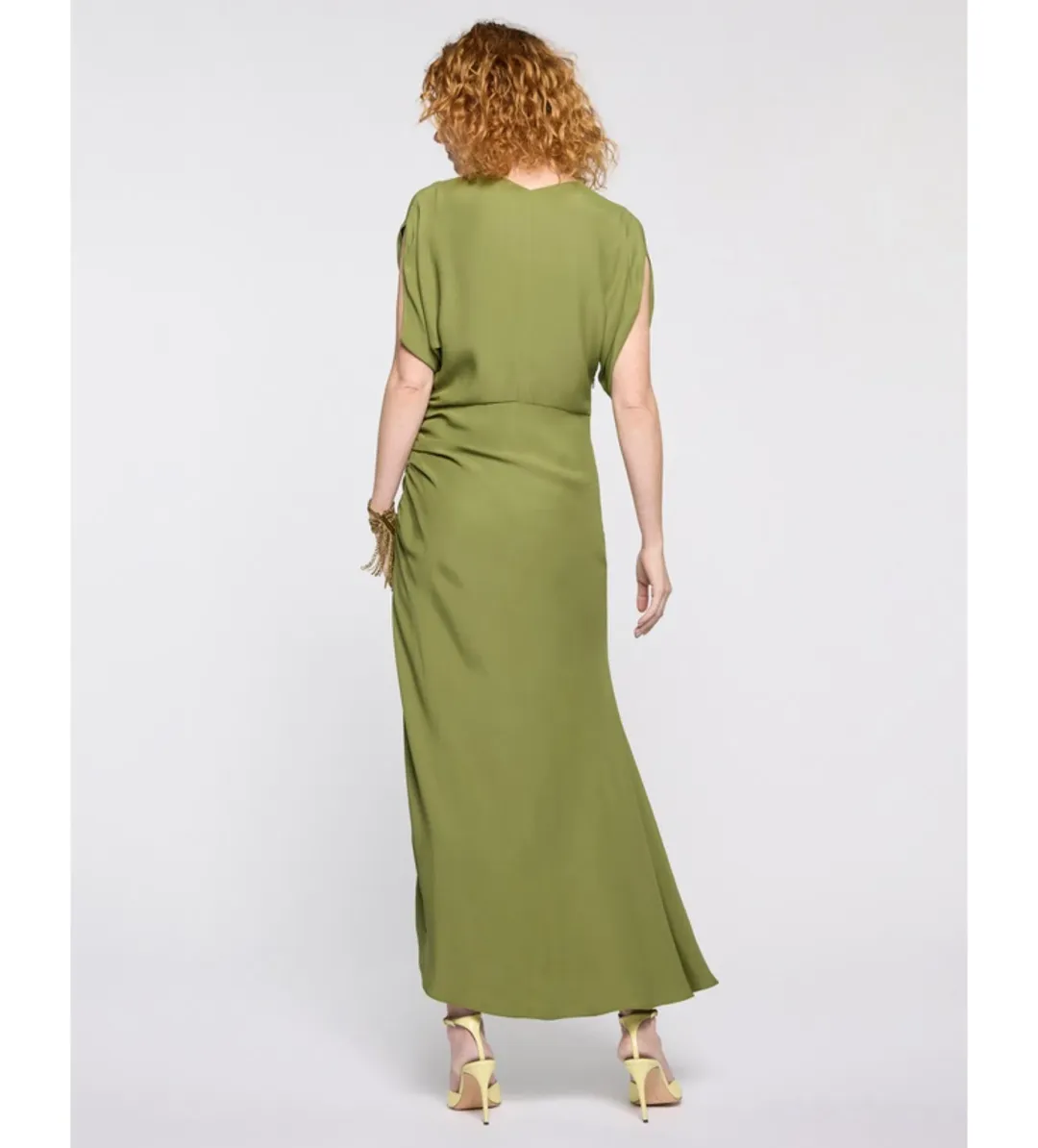 Sass & Bide Ivy Dance Midi Dress in Khaki Size AU 8 for rent on The Volte - main image